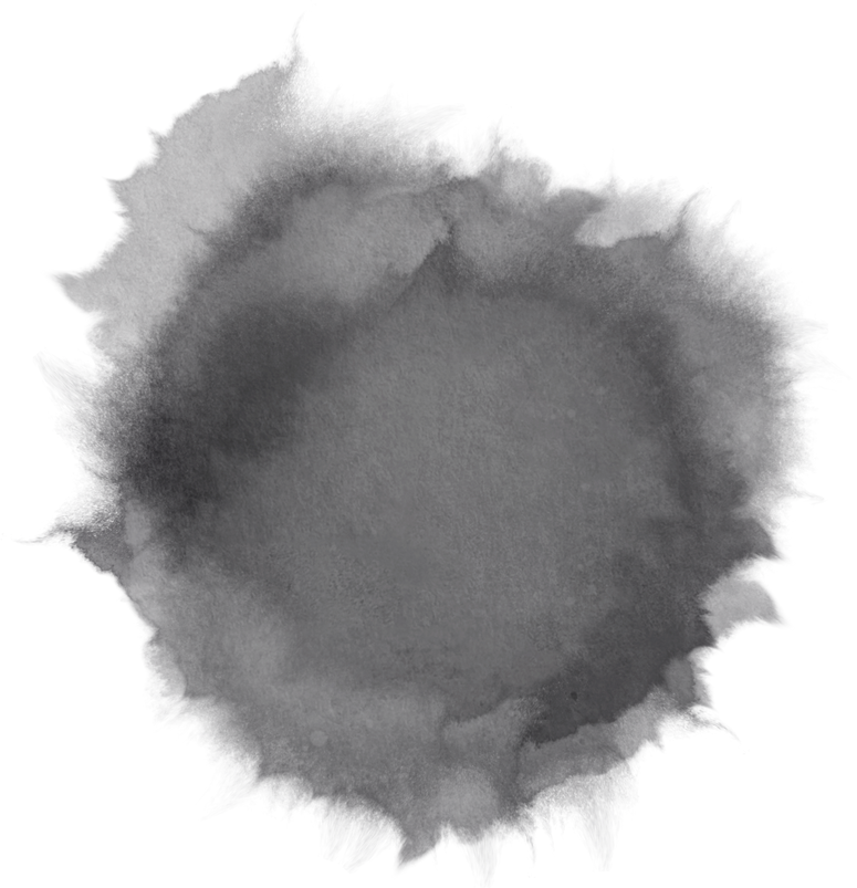 Black watercolor brush spread